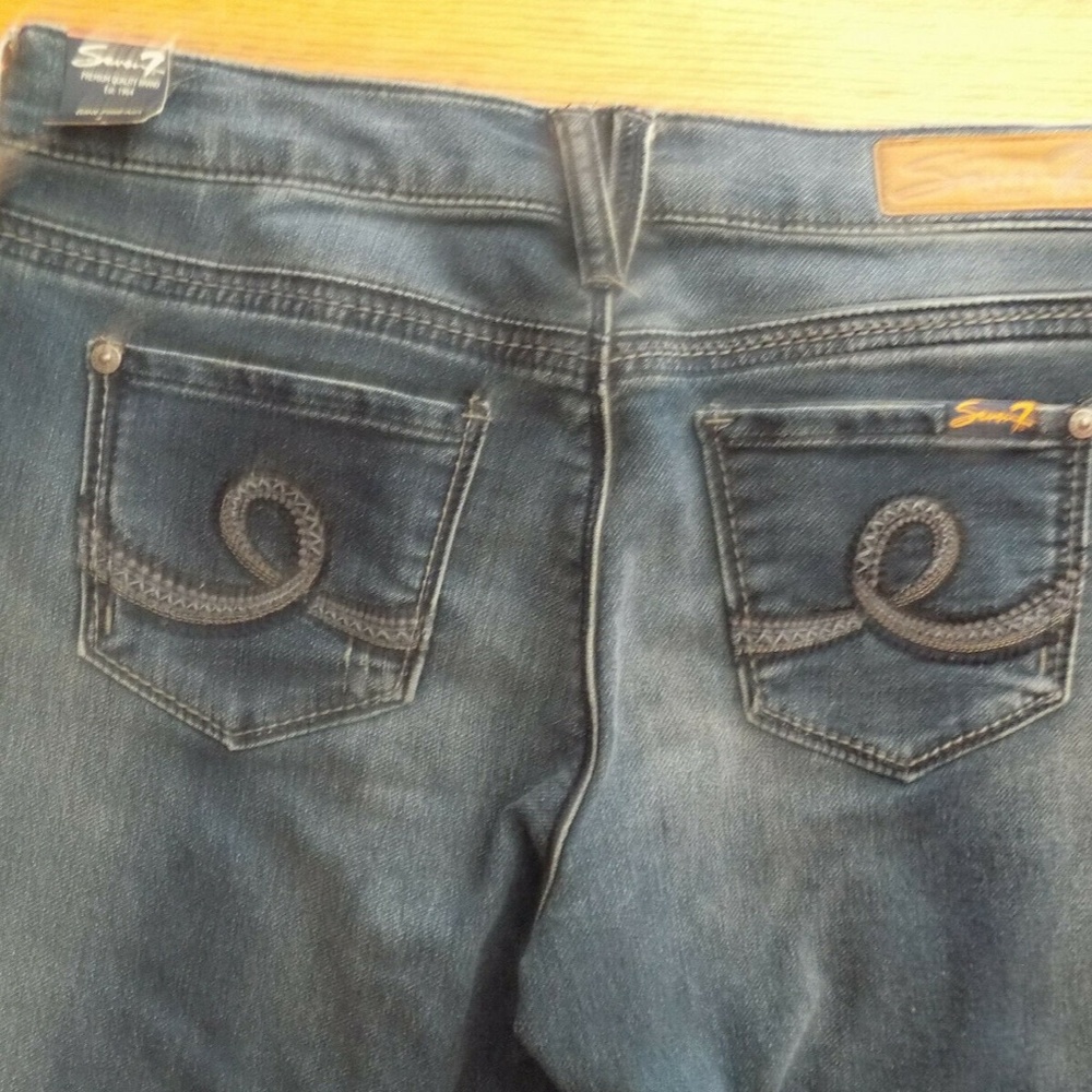 NEW* Women's Seven7 Girlfriend Style Cotton Blend Denim Crop Jeans Size 4 - Picture 5 of 5